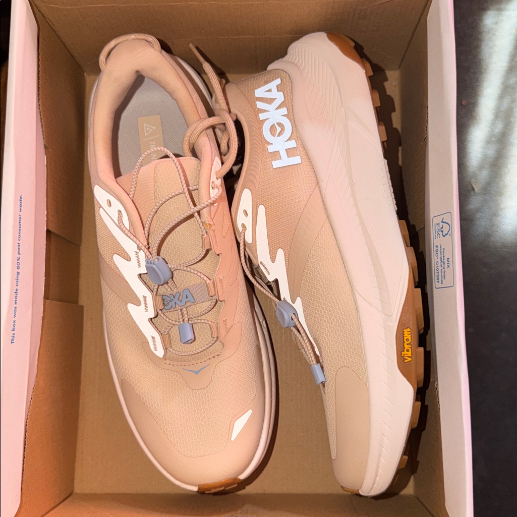 Hoka Women's Peach/Tan Trail Running Shoes